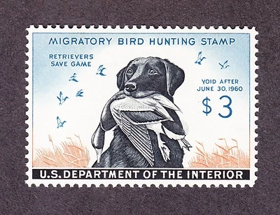 US RW26 $3 Duck Hunting Permit Stamp Mint VF-XF OG NH SCV $125 - Image 1 of 2