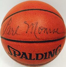 Earl Pearl Monroe Autographed Signed Spalding NBA Basketball - NY Knicks - COA