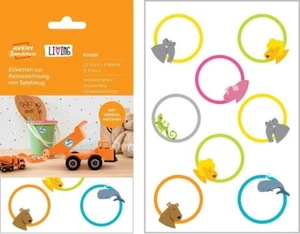 Avery 32 Autocollants Noms Enfants Étiquettes Jouets Étiquettes Ménagères - Afbeelding 1 van 6