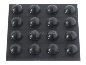 16x Round Rubber Foot Self-Adhesive Black Feet #RF05 Size 6mm WIDE x 3mm HIGH - Picture 1 of 1