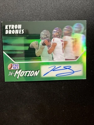 2025 Leaf Pro Set Football RC Auto In-Motion SM-KD1 Kyron Drones /5 - Image 1 of 2