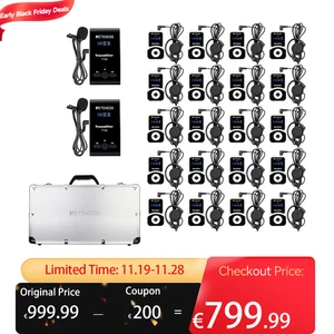 Sistema de guía inalámbrico RetekessT130 2 transmisores + 20 receptores + estuche de carga 32 ranuras - Imagen 1 de 8