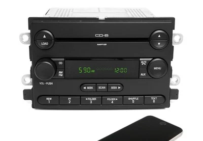 Ford Five Hundred Montego AM FM 2006-2007 6 CD radio con Bluetooth 6G1T-18C815-BB Foto 1 de 4