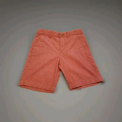 Pantalones Cortos Crewcuts Niño Preppy Rojo Cambray Talla 7 Foto 1 de 4