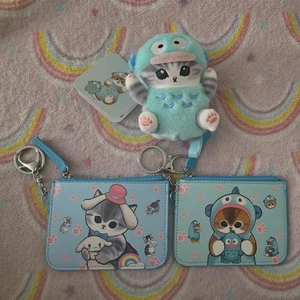 Sanrio x Mofusand Hangyodon Mini Plüsch Schlüsselanhänger + 2 Geldbörsen - Bild 1 von 14