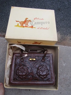 Monedero Calzado Campero De Calidad Cuero Trabajado ANTIGUO NUEVO Stock en Caja México? Foto 1 de 4