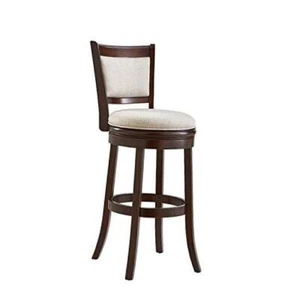Upholstered Swivel Pub Stools 29" Seat Height 29Inch -1pc Taupe & Cappuccino - Picture 1 of 7