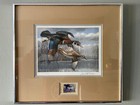 1984 Texas Parks and Wildlife Department Waterfowl Stamp with Print #4351/9400