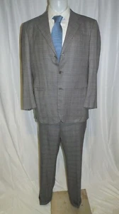 Kiton 13.2 Micron Super 210 Gray Plaid Three Button Suit 42R - Picture 1 of 19