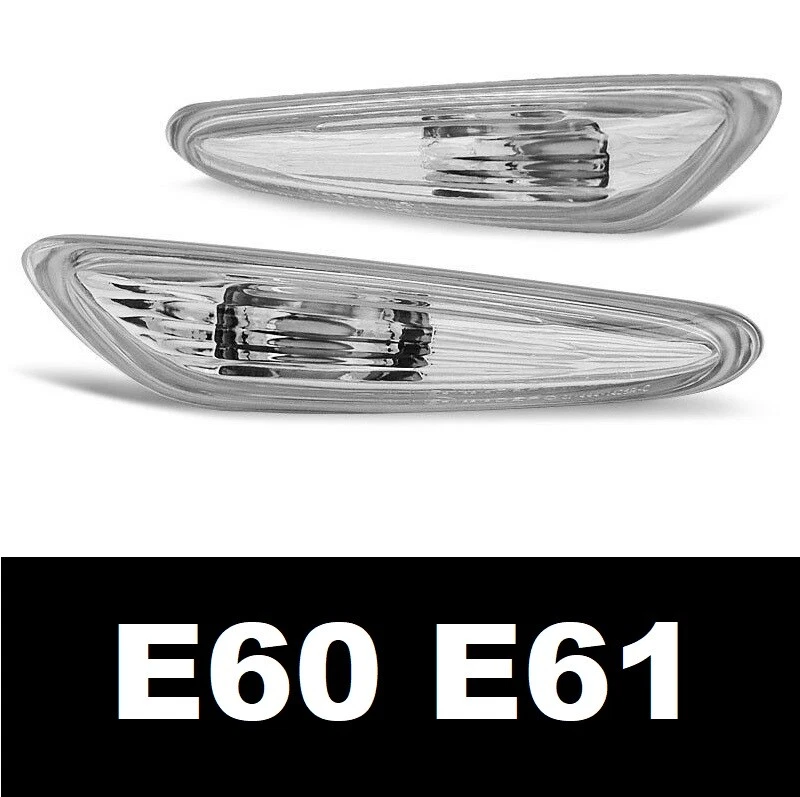 CRYSTAL CLEAR SIDE INDICATORS REPEATERS FOR BMW 5 SERIES E60 E61 SALOON TOURING - Image 1 of 1