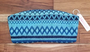 Sujetador Bralette Top Secret TS49 S azul tribal Bandeau texturizado sin alambre nuevo con etiquetas - Imagen 1 de 3