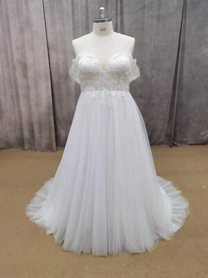 HBH Brautmode I CURVY Brautkleid A-Linie bestick Carmen Elfenbein Gr.44,58 - Bild 1 von 4