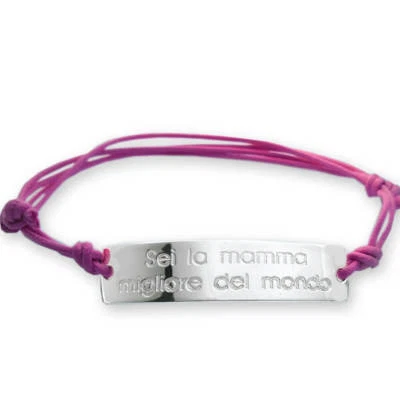 Braccialetto argento sei la mamma migliore... Idea regalo festa della mamma - Immagine 1 di 3