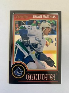 2014-15 O-Pee-Chee Black Rainbow #59 Shawn Matthias 007/100 - Vancouver Canucks