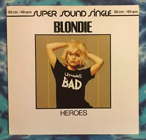 Blondie 12” SINGLE Heroes IMPORT Germany 45 RPM Andy Warhol ROBERT FRIPP Rare - Picture 1 of 10