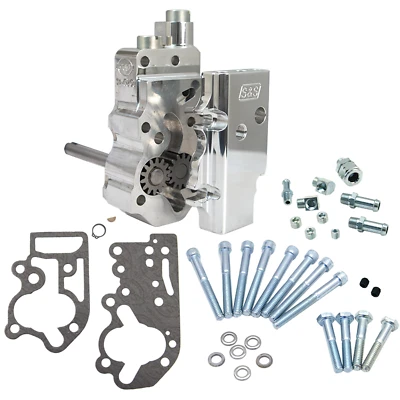 S&S 31-6203 Polished Billet Aluminum Oil Pump Kit 73'-91' Harley EVO Shovelhead - Image 1 of 2