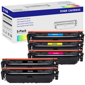 Paquete de 5 tóneres 210A W2100A (con chip) compatibles con HP Laserjet Pro MFP 4301fdw - Imagen 1 de 8