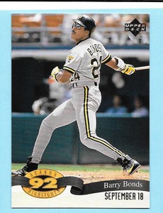 1993 Upper Deck Seasons Highlights Barry Bonds Giants