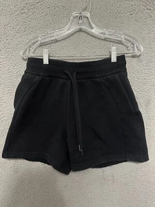 Lululemon Women's Size 6 fleece Black Scuba High-Rise Short 5" LW7CBOS - Picture 1 of 5