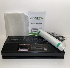 ¡NUEVO! Sellador automático de alimentos al vacío con kit de inicio (5 bolsas y 1 rollo) ~ negro - Imagen 1 de 5