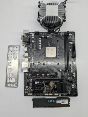 Gigabyte A320M-S2H, RYZEN 3 3200, 8GB DDR4 - TESTED WORKING - Image 1 of 2