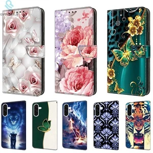 Phone Case Cover for Samsung A81 A11 A8 J6 Note 20 9 Luxury Painting Wallet Case - Picture 1 of 20
