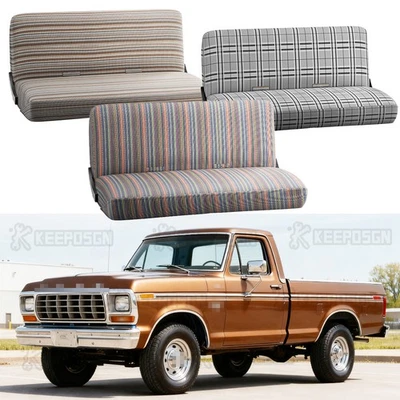 Cubiertas de asiento de banco con manta de sillín tamaño completo para maletero antiguo Ford F-150 F-250 F-350 Foto 1 de 4