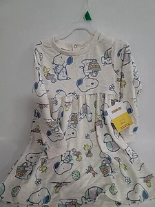 Peanuts Happiness Inspires Style 5T Easter Dress Oatmeal Heather NWT - Picture 1 of 1