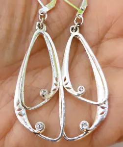Brighton Second Nature Silver & CrystalSecond On Lever Back Earrings - Picture 1 of 2