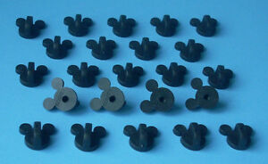 20 Quality Firm Gripping Disney Pin Trading Mickey Head Rubber Pin Backs