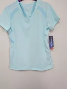 White Cross "FIT" Scrub Top #746, Size Small, Color~Moonlight Jade~4 Way Stretch - Picture 1 of 5