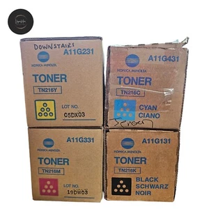 Konica Minolta TN216 Toner Cartridge Set Y,M,C,K Standard Yield - Picture 1 of 15
