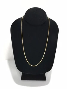 14K YELLOW GOLD 1.5 MM S LINK FLAT SNAKE CHAIN NECKLACE 20 INCHES LONG - Picture 1 of 11