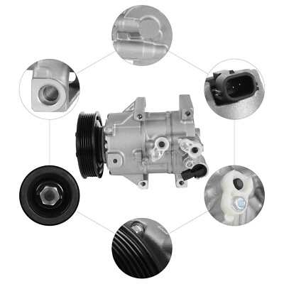 A/C AC Compressor with Clutch For 2015-2017 Hyundai Sonata L4 2.0L L4 2.4L NEW - Image 1 of 4