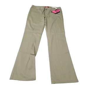 Dickies Khaki Pant Girls 13 Stretch Classic Skinny Junior Low Rise 5Pocket 33x32 - Picture 1 of 15