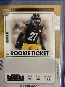 2021 Panini Contenders - Rookie Ticket #295 Tre Norwood (RC) ERR-No Auto On Card - Picture 1 of 11