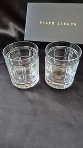 NEW in Box – Ralph Lauren Lead Crystal Double Old-Fashioned Glasses – Set of 2 - Picture 1 of 11