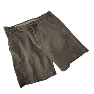 The Territory Ahead Men Canvas Shorts Size 34 Brown Distressed Cotton Grunge - Picture 1 of 11