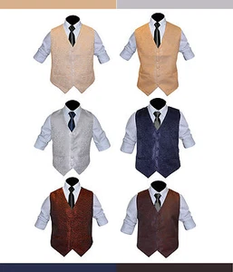 Pattern Swirl Men's Formal Wedding Waiters Waist Coat waistcoat Jamawar 15 color - Picture 1 of 94