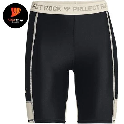 Pantalones cortos de bicicleta Under Armour Project Rock para mujer Foto 1 de 4