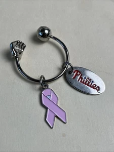 PHILADELPHIA PHILLIES SGA Rosa Cáncer de Mama LLAVERO Dije LLAVERO Metal - Imagen 1 de 9