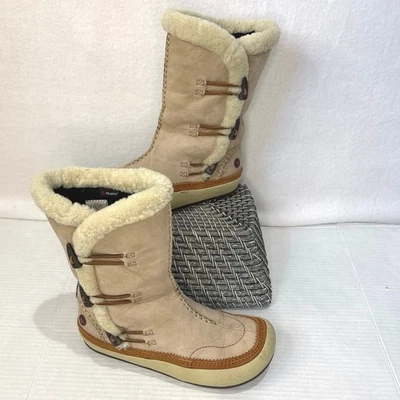 Merrell Botas Mujer 7.5 Spirit Tibet Alta Madera Invierno Bota de Nieve J20032 Beige  Foto 1 de 4