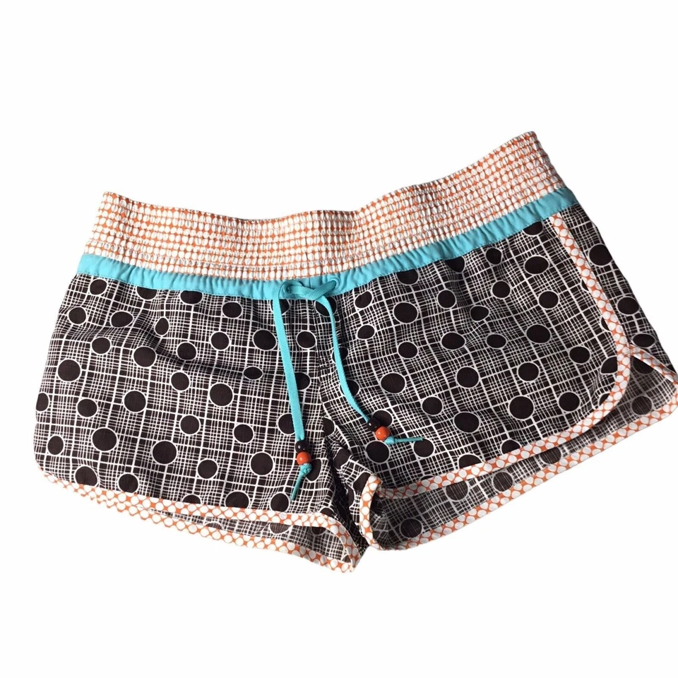 Roxy Talla 11 Marrón Naranja Geométrico Board Shorts Poliéster Estilo L469569 Foto 1 de 4