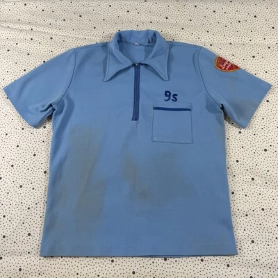 Camisas de boliche retro vintage años 70 para hombre M Blue League President Foto 1 de 4