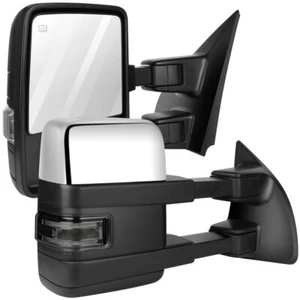 Chrome Power Heated Puddle Auxiliary Lamp For 04-14 Ford F150 Signal Mirrors - Picture 1 of 6
