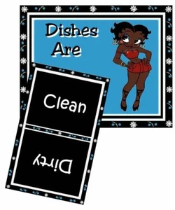 BETTY BOOP (African American #2) DISHWASHER MAGNET (Clean/Dirty) Ship Free! - Picture 1 of 1