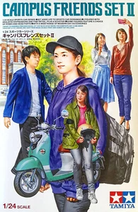 Tamiya 1/24 24356 Campus Friends Set II (5 figuras con scooter) - Imagen 1 de 1