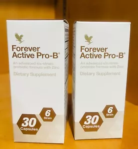 2 of Forever Active Pro-B Probiotics 6 Strains Zinc Gut Flora NEW SEALED - Picture 1 of 5