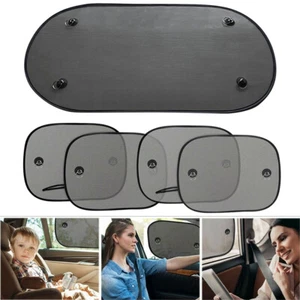 5x Cubierta de sombrilla para automóvil Malla Bloque Kit de Bloqueo de Escudo UV Protector de Visera Set de Sol de Verano - Imagen 1 de 9