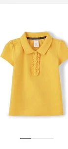 Gymboree Girls Stain-Resistant Ruffle Polo - Uniform - North Star Size 10 - Picture 1 of 2